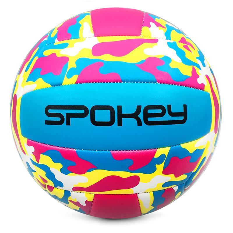 Volejbalový míč Spokey Malibu růžovo-žluto-modrý