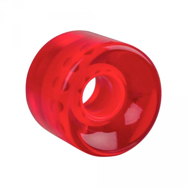 Průhledné kolečko na penny board 60x45 mm červená