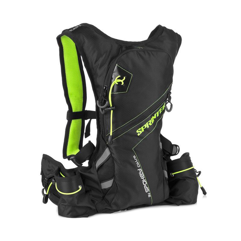 Cyklistický a běžecký batoh Spokey Sprinter 5l voděodolný zeleno/černý