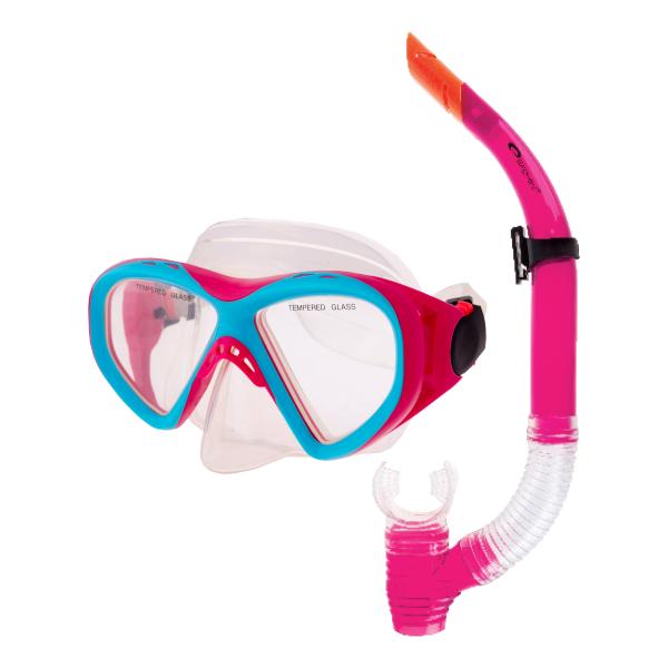 Sada potápěčské brýle + šnorchl Spokey Kraken II růžová