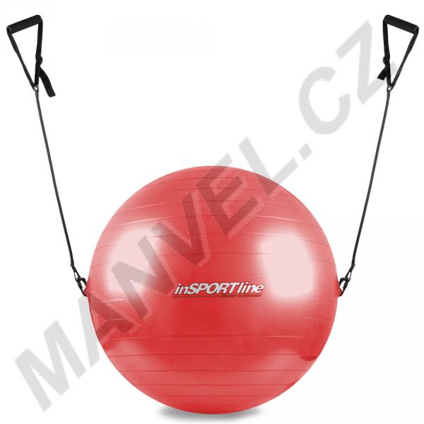 Gymnastický míč areobic s úchyty 55cm inSPORTline červený