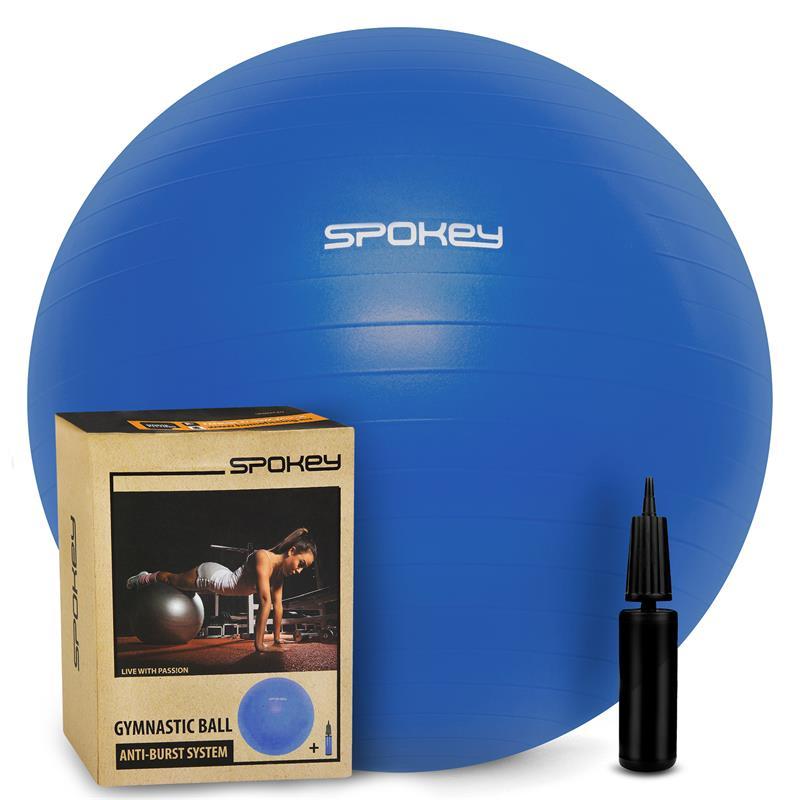 Spokey Fitball III Gymnastický míč 75 cm včetně pumpičky modrý