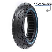 Plná bezdušová pneu 10 x 2,5 (44mm) modrá linka